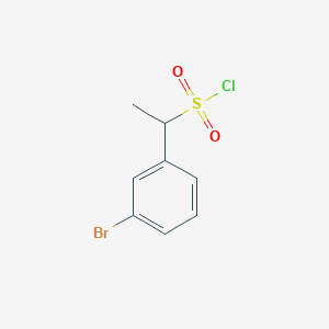 molecular formula C8H8BrClO2S B13631046 1-(3-Bromophenyl)ethane-1-sulfonyl chloride 