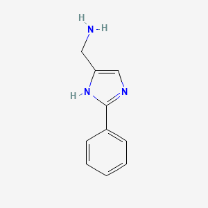 molecular formula C10H11N3 B13631084 (2-Phenyl-1H-imidazol-5-YL)methanamine 