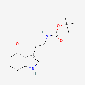 tert-butyl N-[2-(4-oxo-4,5,6,7-tetrahydro-1H-indol-3-yl)ethyl]carbamate