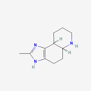 molecular formula C11H17N3 B13631123 rac-(5aR,9aR)-2-methyl-1H,4H,5H,5aH,6H,7H,8H,9H,9aH-imidazo[4,5-f]quinoline 