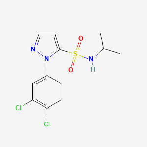 molecular formula C12H13Cl2N3O2S B13631160 1-(3,4-dichlorophenyl)-N-(propan-2-yl)-1H-pyrazole-5-sulfonamide 