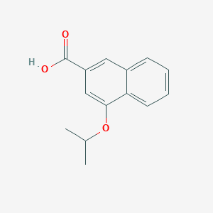 molecular formula C14H14O3 B13631163 4-Isopropoxy-2-naphthoic acid 