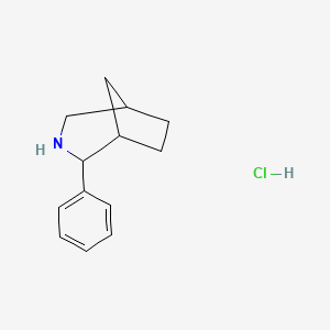 molecular formula C13H18ClN B13631164 2-Phenyl-3-azabicyclo[3.2.1]octanehydrochloride 