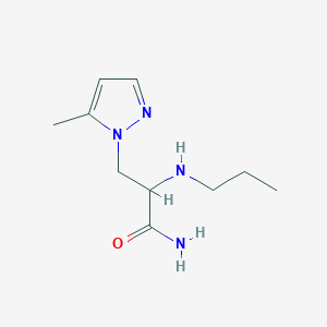 molecular formula C10H18N4O B13631208 3-(5-Methyl-1h-pyrazol-1-yl)-2-(propylamino)propanamide 