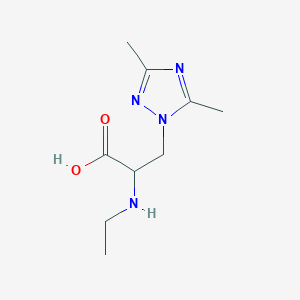 molecular formula C9H16N4O2 B13631215 3-(3,5-Dimethyl-1h-1,2,4-triazol-1-yl)-2-(ethylamino)propanoic acid 