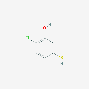 molecular formula C6H5ClOS B13631223 2-Chloro-5-mercaptophenol 