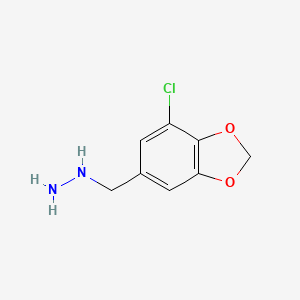 ((7-Chlorobenzo[d][1,3]dioxol-5-yl)methyl)hydrazine