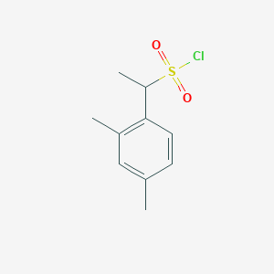 molecular formula C10H13ClO2S B13631258 1-(2,4-Dimethylphenyl)ethane-1-sulfonyl chloride 