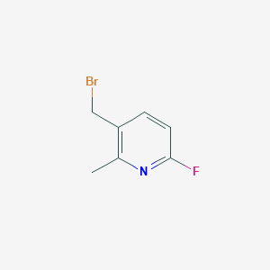 molecular formula C7H7BrFN B13631264 3-(Bromomethyl)-6-fluoro-2-methylpyridine 