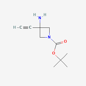 molecular formula C10H16N2O2 B13631272 Tert-butyl3-amino-3-ethynylazetidine-1-carboxylate 