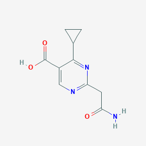 2-(2-Amino-2-oxoethyl)-4-cyclopropylpyrimidine-5-carboxylic acid