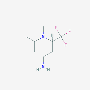 molecular formula C8H17F3N2 B13631294 4,4,4-Trifluoro-n3-isopropyl-n3-methylbutane-1,3-diamine 