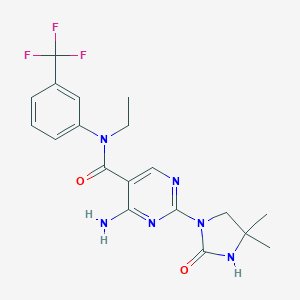 molecular formula C19H21F3N6O2 B136313 Opanixil CAS No. 152939-42-9