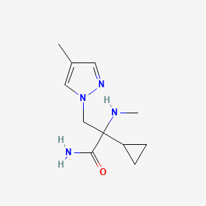 2-Cyclopropyl-3-(4-methyl-1h-pyrazol-1-yl)-2-(methylamino)propanamide