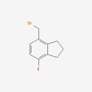 molecular formula C10H10BrF B13631313 4-(bromomethyl)-7-fluoro-2,3-dihydro-1H-indene 