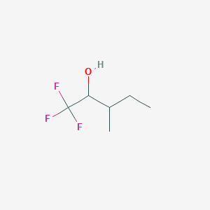 molecular formula C6H11F3O B13631318 1,1,1-Trifluoro-3-methylpentan-2-ol 