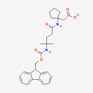 2-{1-[4-({[(9H-fluoren-9-yl)methoxy]carbonyl}amino)-4-methylpentanamido]cyclopentyl}acetic acid