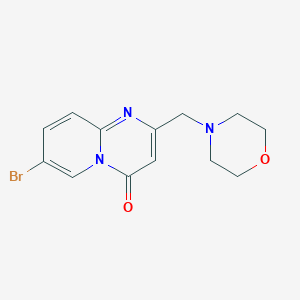 molecular formula C13H14BrN3O2 B13631354 7-bromo-2-[(morpholin-4-yl)methyl]-4H-pyrido[1,2-a]pyrimidin-4-one 