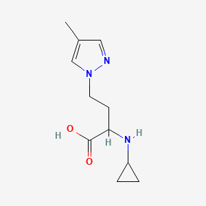 2-(Cyclopropylamino)-4-(4-methyl-1h-pyrazol-1-yl)butanoic acid