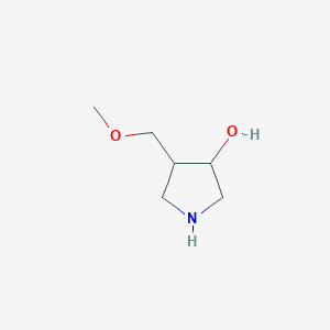 molecular formula C6H13NO2 B13631488 4-(Methoxymethyl)pyrrolidin-3-ol 