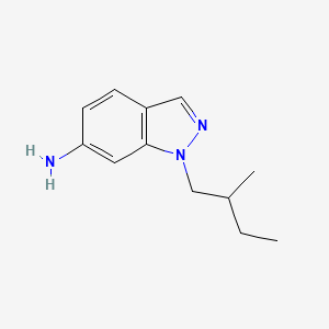 molecular formula C12H17N3 B13631535 1-(2-Methylbutyl)-1h-indazol-6-amine 