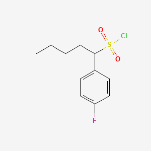 molecular formula C11H14ClFO2S B13631538 1-(4-Fluorophenyl)pentane-1-sulfonyl chloride 