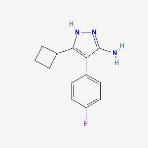 3-Cyclobutyl-4-(4-fluorophenyl)-1h-pyrazol-5-amine