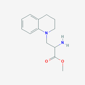 molecular formula C13H18N2O2 B13631597 Methyl 2-amino-3-(3,4-dihydroquinolin-1(2h)-yl)propanoate 