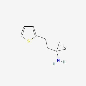 molecular formula C9H13NS B13631669 1-(2-(Thiophen-2-yl)ethyl)cyclopropan-1-amine 