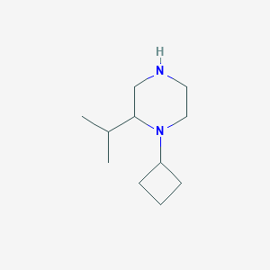 molecular formula C11H22N2 B13631682 1-Cyclobutyl-2-isopropylpiperazine 