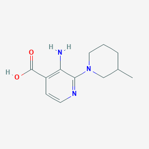 3-Amino-2-(3-methylpiperidin-1-yl)isonicotinic acid