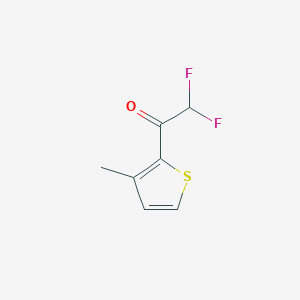 molecular formula C7H6F2OS B13631700 2,2-Difluoro-1-(3-methyl-thiophen-2-yl)-ethanone 