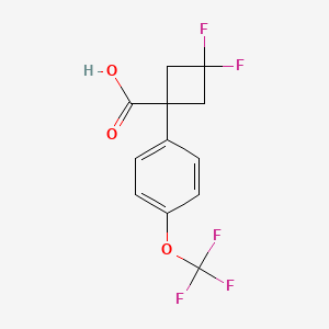 3,3-Difluoro-1-(4-(trifluoromethoxy)phenyl)cyclobutane-1-carboxylic acid