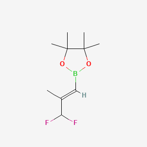 molecular formula C10H17BF2O2 B13631708 2-(3,3-Difluoro-2-methylprop-1-en-1-yl)-4,4,5,5-tetramethyl-1,3,2-dioxaborolane 