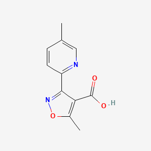 molecular formula C11H10N2O3 B13631709 5-Methyl-3-(5-methyl-2-pyridyl)isoxazole-4-carboxylic Acid 