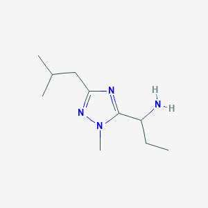 1-(3-Isobutyl-1-methyl-1h-1,2,4-triazol-5-yl)propan-1-amine