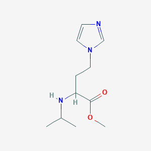 molecular formula C11H19N3O2 B13631741 Methyl 4-(1h-imidazol-1-yl)-2-(isopropylamino)butanoate 