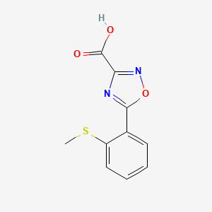 molecular formula C10H8N2O3S B13631761 5-(2-(Methylthio)phenyl)-1,2,4-oxadiazole-3-carboxylic acid 