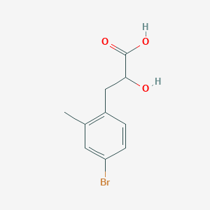 molecular formula C10H11BrO3 B13631762 3-(4-Bromo-2-methylphenyl)-2-hydroxypropanoic acid 