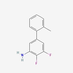 molecular formula C13H11F2N B13631771 2,3-Difluoro-5-(2-methylphenyl)aniline 