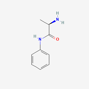 molecular formula C9H12N2O B13631791 (2R)-2-amino-N-phenylpropanamide 