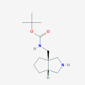 molecular formula C13H24N2O2 B13631837 rac-tert-butyl N-{[(3aR,6aR)-octahydrocyclopenta[c]pyrrol-3a-yl]methyl}carbamate 