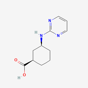 Rel-(1R,3S)-3-(pyrimidin-2-ylamino)cyclohexane-1-carboxylic acid