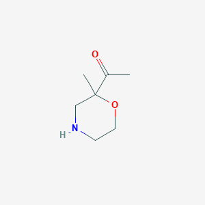 molecular formula C7H13NO2 B13631854 1-(2-Methylmorpholin-2-yl)ethan-1-one 