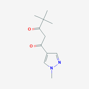 4,4-Dimethyl-1-(1-methyl-1h-pyrazol-4-yl)pentane-1,3-dione