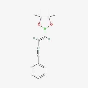 molecular formula C16H19BO2 B13631895 4,4,5,5-tetramethyl-2-[(E)-4-phenylbut-1-en-3-ynyl]-1,3,2-dioxaborolane 