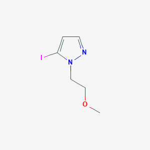 molecular formula C6H9IN2O B13631898 5-iodo-1-(2-methoxyethyl)-1H-pyrazole 