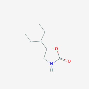 molecular formula C8H15NO2 B13631904 5-(Pentan-3-yl)oxazolidin-2-one 