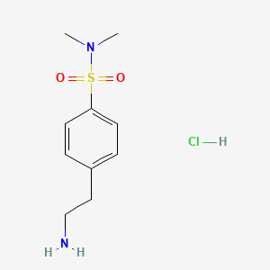 molecular formula C10H17ClN2O2S B13631915 4-(2-aminoethyl)-N,N-dimethylbenzene-1-sulfonamide hydrochloride 