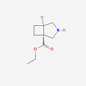 molecular formula C9H15NO2 B13631923 Rel-ethyl (1R,5R)-3-azabicyclo[3.2.0]heptane-1-carboxylate 